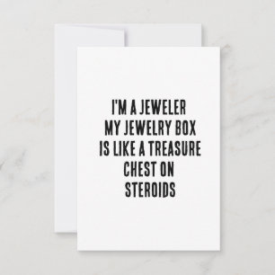 I'm a jeweler – my jewelry box is like a treasure thank you card