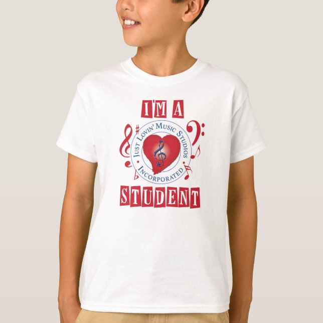 I'm A JLMS Student Basic Hanes ComfortSoft® White T-Shirt (Front)