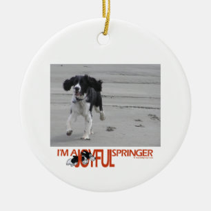 I'm A Joyful Springer Customize With Your Photo Ceramic Ornament