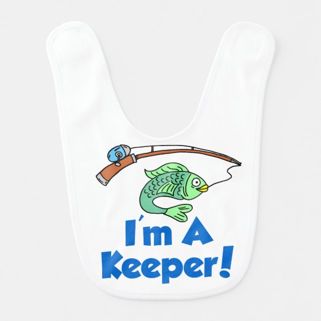 I'm A Keeper Baby Bib (Front)