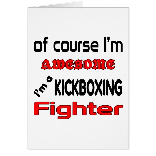 I'm a Kickboxing Fighter Cards (Front)