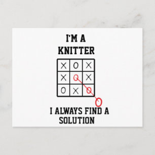 Im A Knitter I Always Find A Solution  Postcard