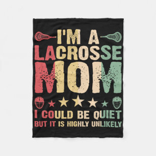 I'm A Lacrosse Mom Funny Lacrosse Mom Player Vinta Fleece Blanket