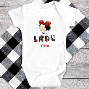 I'm a Lady Baby Girl Bodysuit Cute Ladybug
