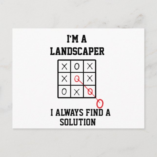 Im A Landscaper I Always Find A Solution  Postcard (Front)