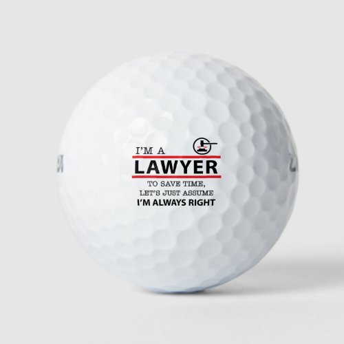 Im a Lawyer Golf Balls