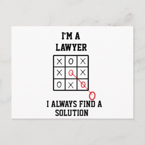 Im A Lawyer I Always Find A Solution  Postcard