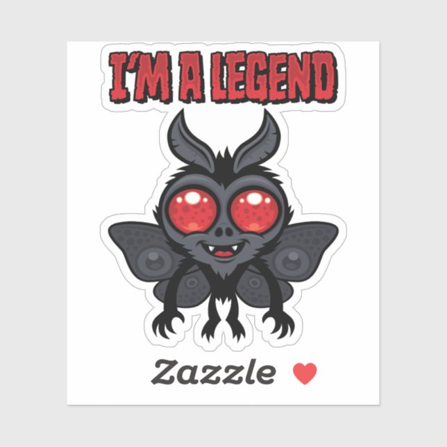 I'm A Legend - Spooky Cute Mothman Sticker (Sheet)