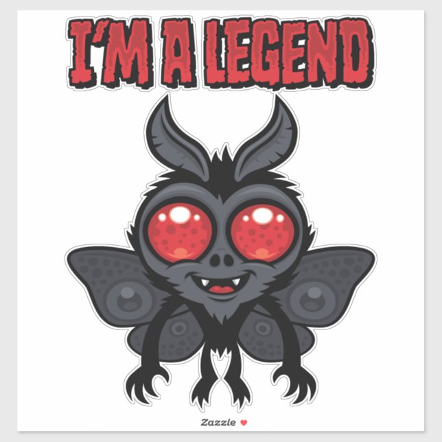 I'm A Legend - Spooky Cute Mothman Sticker (Sheet)