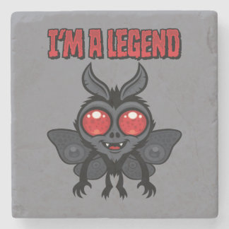 I'm A Legend - Spooky Cute Mothman Stone Coaster