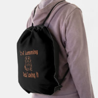 I'm A Lemming And Loving It Drawing Text In Brown