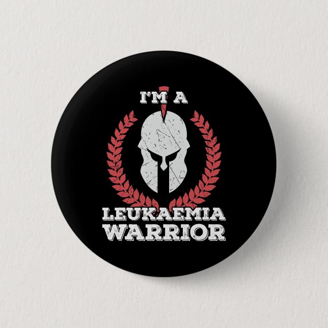 I'm A Leukaemia Warrior Leukemia Awareness  Button (Front)