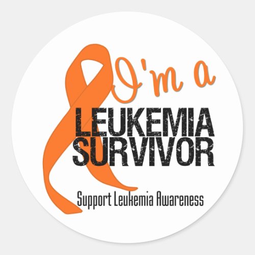 Im a Leukemia Survivor Classic Round Sticker