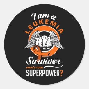 I'm A Leukemia Suvivor Leukemia Awareness Leukemia Classic Round Sticker