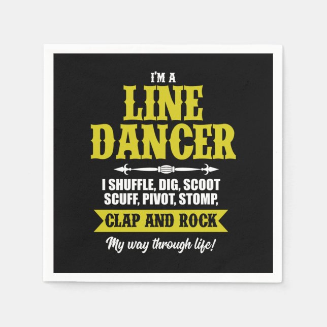 Im A Line Dancer Line Dancing Line Dance Gift Napkins (Front)