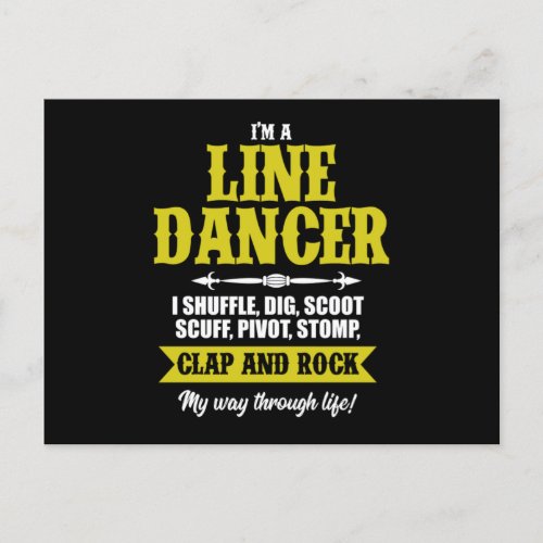 Im A Line Dancer Line Dancing Line Dance Gift Postcard