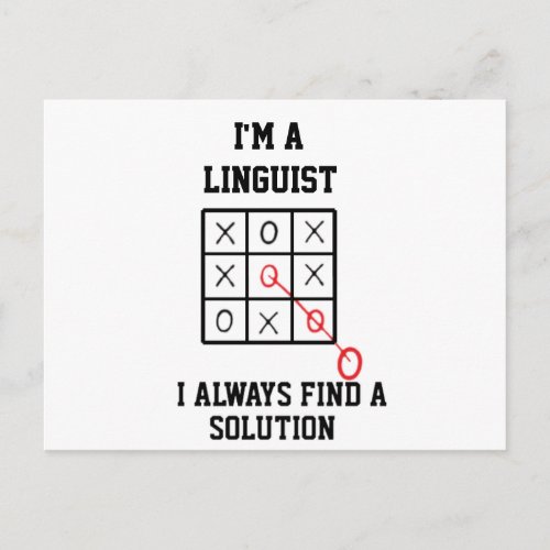 Im A Linguist I Always Find A Solution  Postcard