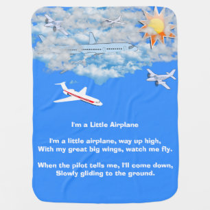I'm a little airplane Baby Blanket