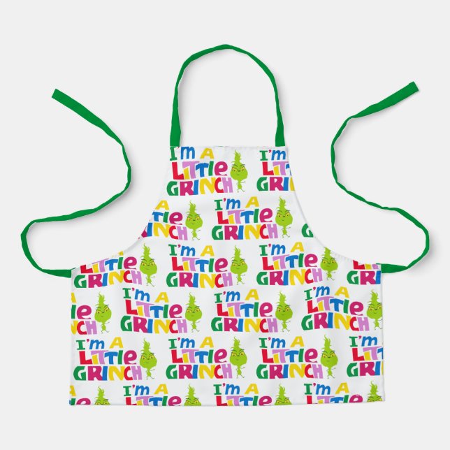 I'm a Little Grinch Colorful Graphic Apron (Front)