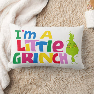 I'm a Little Grinch Colorful Graphic Lumbar Pillow