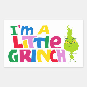 I'm a Little Grinch Colorful Graphic Rectangular Sticker