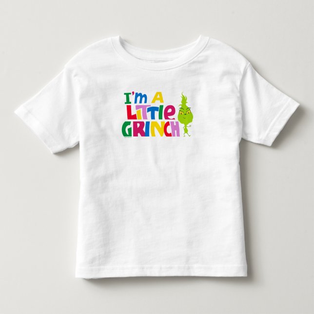 I'm a Little Grinch Colorful Graphic Toddler T-shirt (Front)