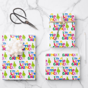 I'm a Little Grinch Colorful Graphic Wrapping Paper Sheets