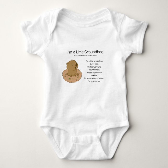 I'm a Little Groundhog Baby Bodysuit (Front)