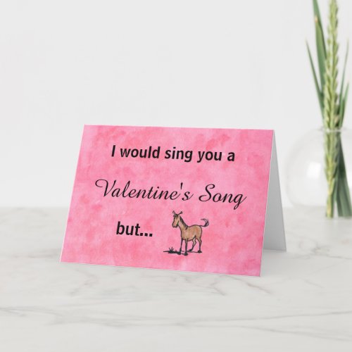 Im a little horse Valentines Day Card