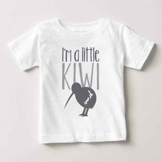 I'm a little kiwi with cute New Zealand bird Baby T-Shirt (Front)