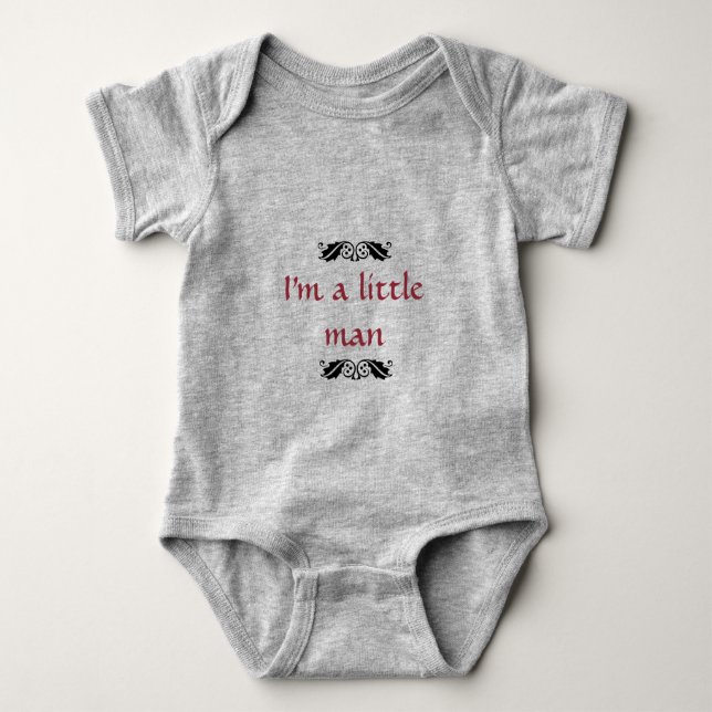 I'm a little man baby bodysuit (Front)