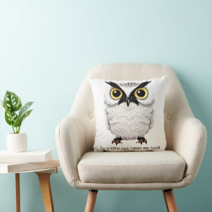 I'm a little owl, hear me hoot!   Throw Pillow