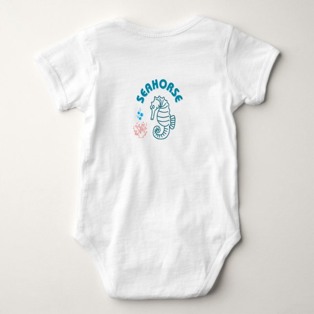 I'm a little... SEAHORSE!  Baby Bodysuit (Back)