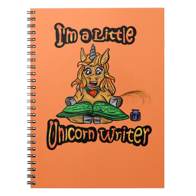 I'm A Little Unicorn Writer Spiral Notebook (Front)