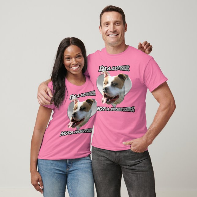 I'm a lover not a fighter pitbull shirt (Unisex)