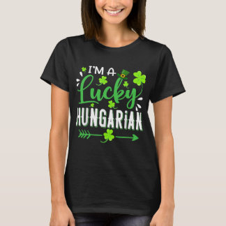 I'm a Lucky Hungarian Shamrock Top Hat St Patrick'