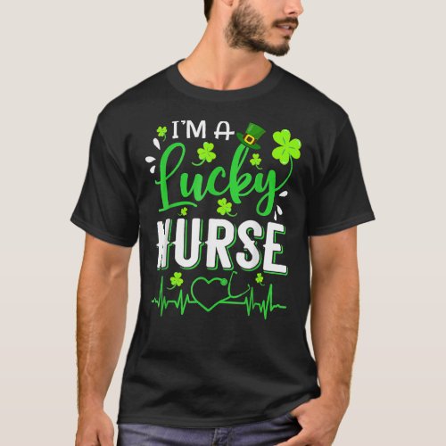 Im A Lucky Nurse Shamrock Top Hat St Patricks Da