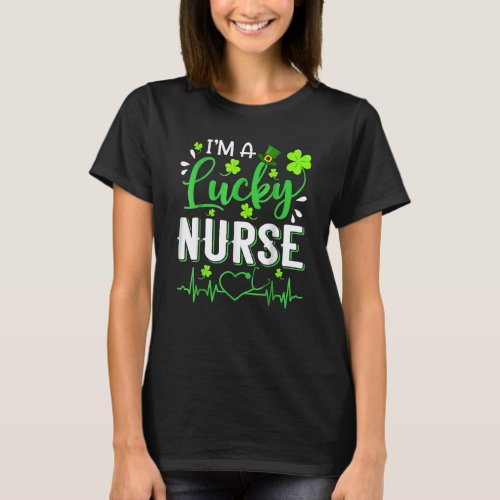 Im A Lucky Nurse Shamrock Top Hat St Patricks Da