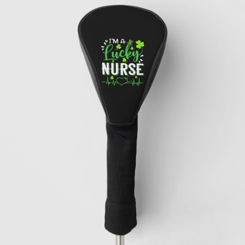 Im a Lucky Nurse Shamrock Top Hat St Patricks Golf Head Cover