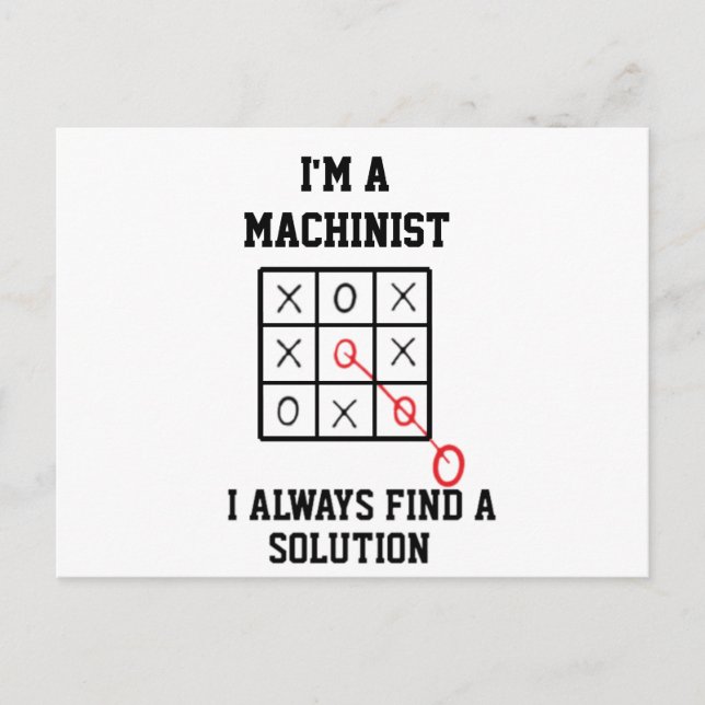 Im A Machinist I Always Find A Solution  Postcard (Front)