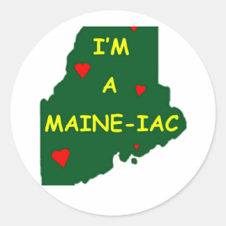 I'M A MAINE IAC CLASSIC ROUND STICKER