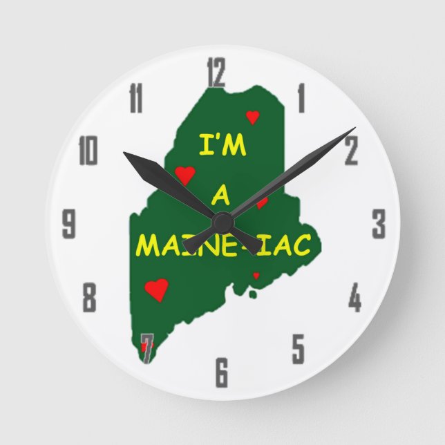 I'M A MAINE IAC ROUND CLOCK (Front)