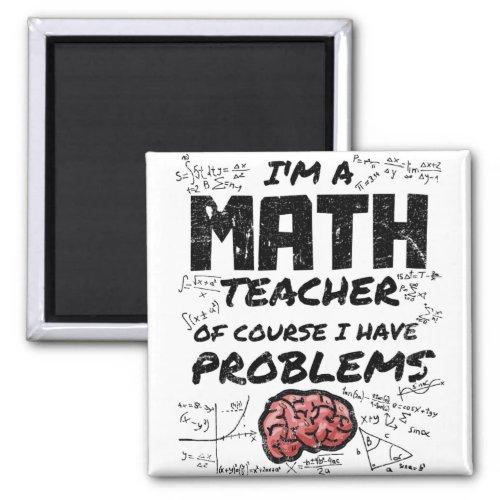 Im a Math Teacher Of Course I have Problems Magnet