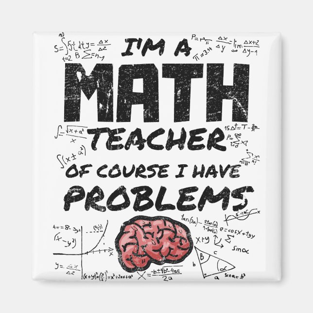 I'm a Math Teacher Of Course I have Problems Magnet (Front)