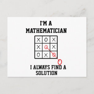 Im A Mathematician I Always Find A Solution Postcard