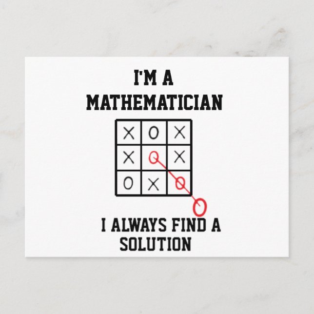 Im A Mathematician I Always Find A Solution   Postcard (Front)