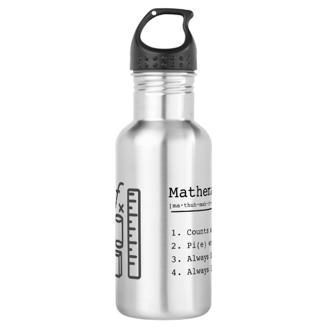 I'm a mathematician  stainless steel water bottle (Front)