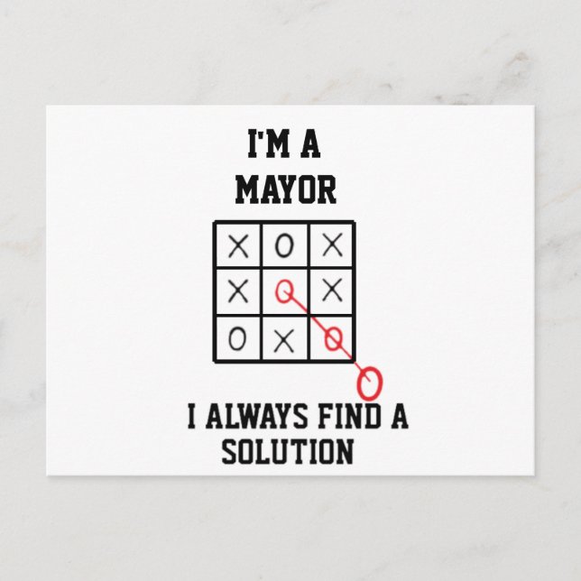 Im A Mayor I Always Find A Solution  Postcard (Front)