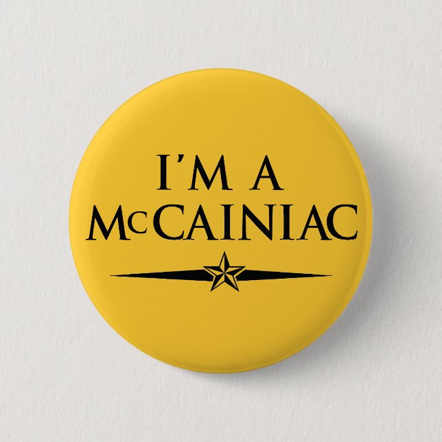 I'm a McCainiac Button (Front)