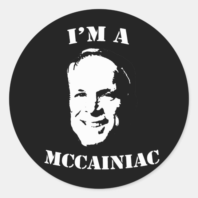 I'm a McCainiac Sticker (Front)